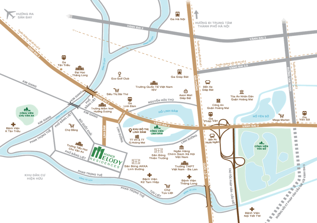 Chung cư Hà Nội Melody Residences Linh Đàm – Sự lựa chọn hoàn hảo cho không gian sống hiện đại vị trí ha noi melody residences linh dam