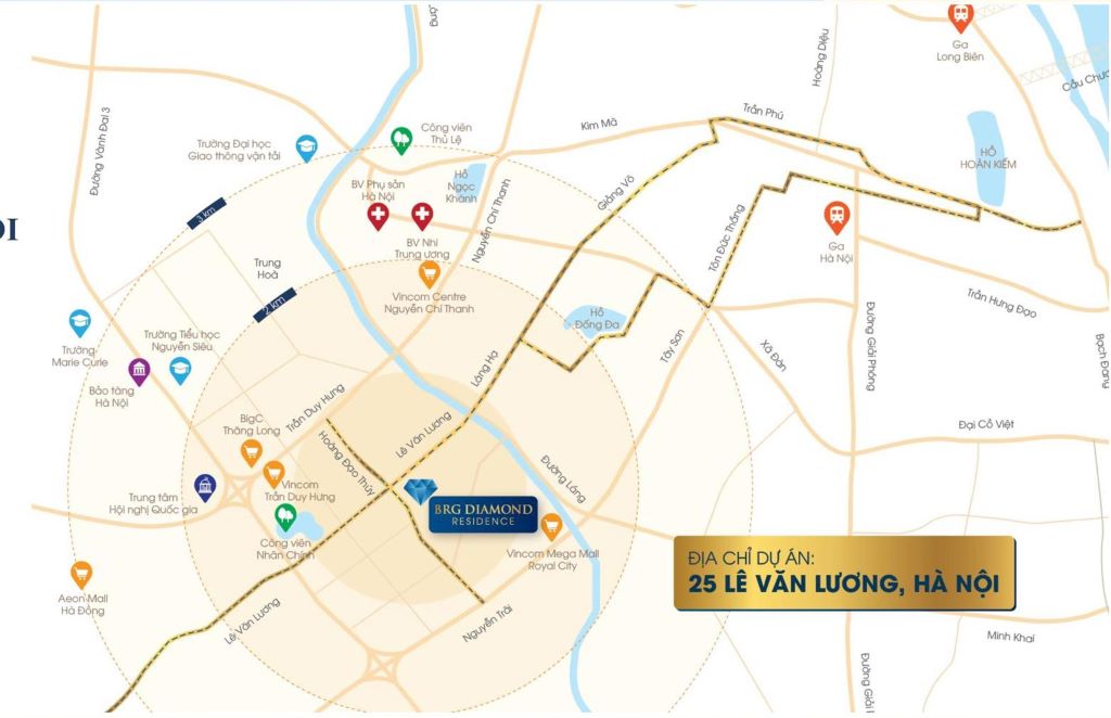 BRG Lê Văn Lương – Biểu Tượng Mới Của Cuộc Sống Đẳng Cấp Tại Hà Nội vị trí dự án 25 lê văn lương