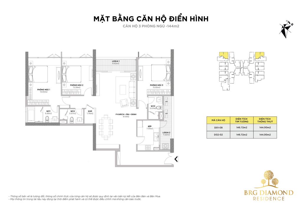 BRG Lê Văn Lương – Biểu Tượng Mới Của Cuộc Sống Đẳng Cấp Tại Hà Nội MB CAN HO 3PN 144m2